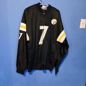 Pittsburgh Steelers Ben Roethlisberger, #7,  Lined Zipped Jacket.  XL